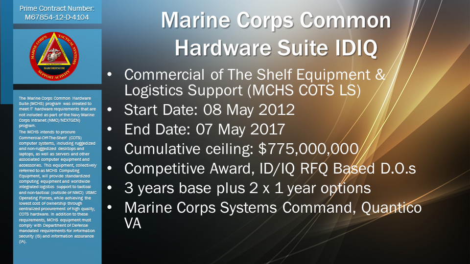 Marine Corps Common Hardware Suite IDIQ