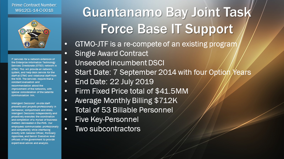 Guantanamo Bay Joint Task Force Base IT Support