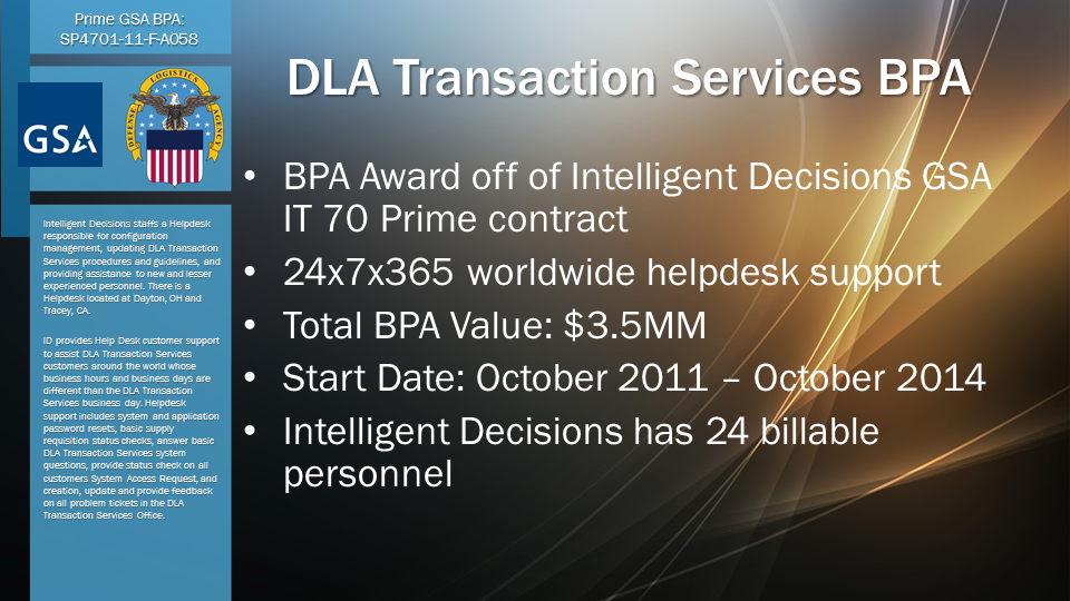 DLA Transaction Services BPA