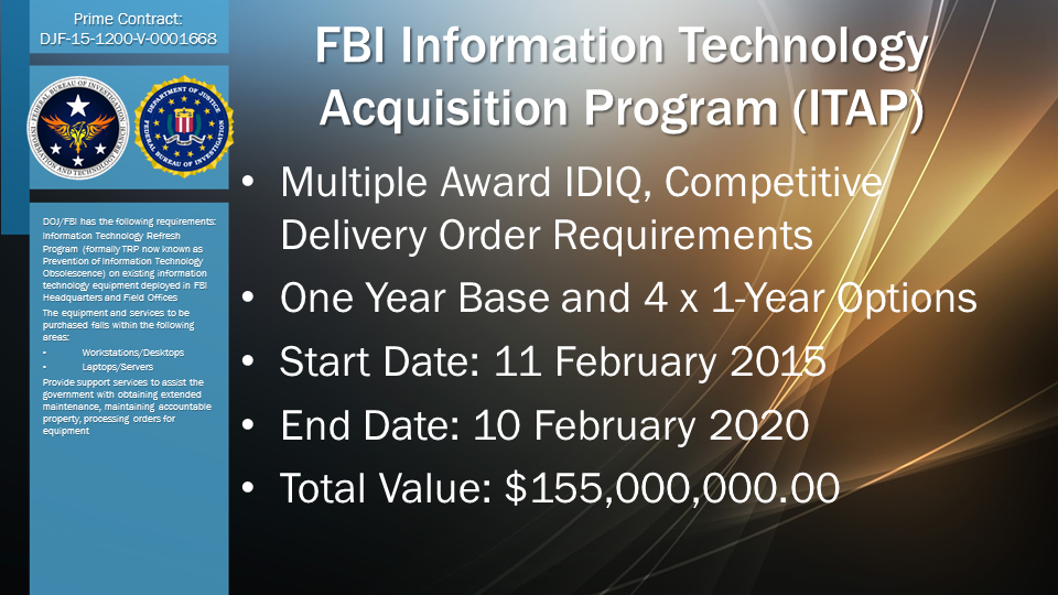 FBI Information Technology Acquisition Program (ITAP)